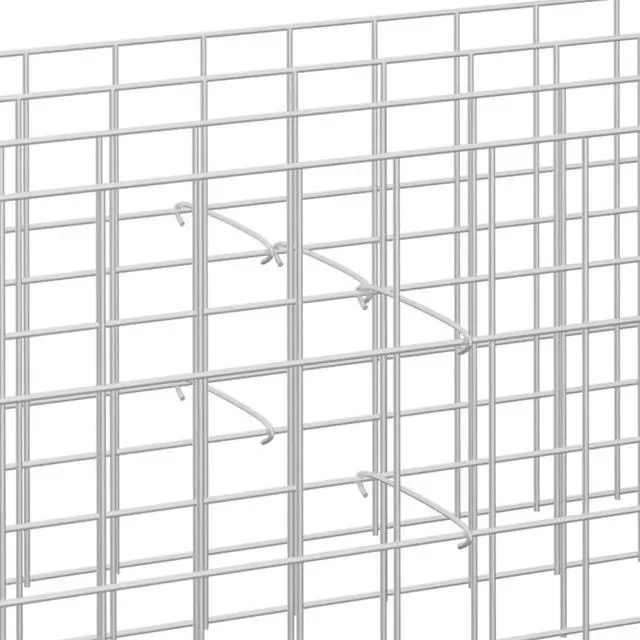 Alt view image 6 of 6 - vidaXL Gabion Hook Hog Ring Galvanized Hook for Gabion 50 Pcs Galvanized Steel