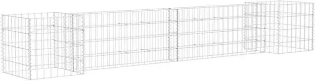 Alt view image 2 of 14 - vidaXL H-Shaped Gabion Planter Steel Wire 223.6"x15.7"x15.7"