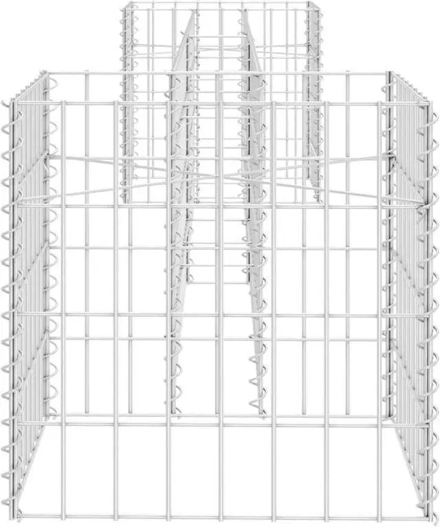 Alt view image 3 of 14 - vidaXL H-Shaped Gabion Planter Steel Wire 223.6"x15.7"x15.7"