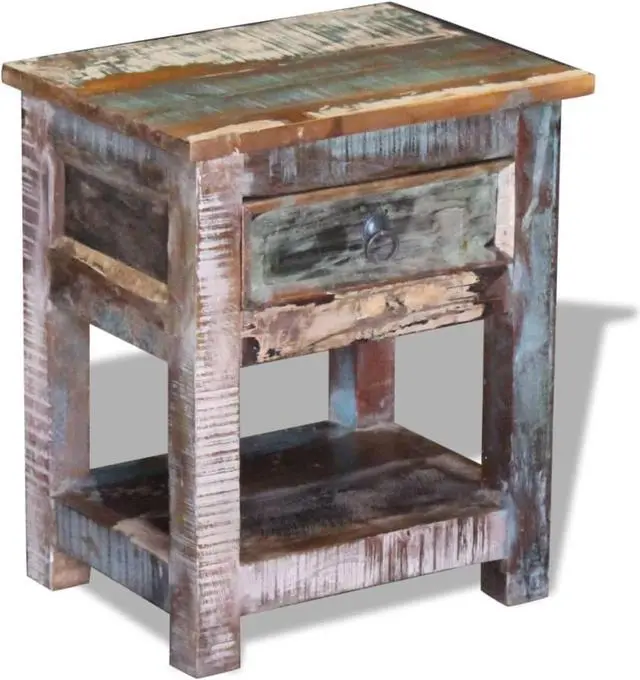 Alt view image 6 of 15 - vidaXL Desk Home Office Desk Computer Desk Workstation Solid Wood Reclaimed