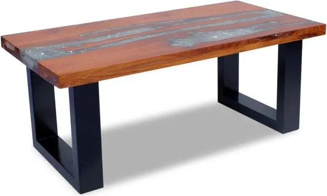 Alt view image 10 of 12 - vidaXL Coffee Table Round End Side Table Living Room Furniture Teak Resin