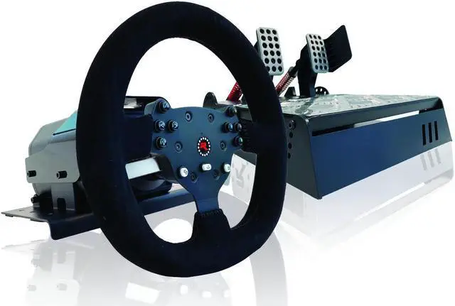 Alt view image 8 of 8 - GTR Simulator RS30 Ultra Force Feedback Driving Racing Wheel Suede Leather Cover Instant Gear Shifters with V3 Responsive Adjustable Metal Base 2-Pedals for PC | Xbox