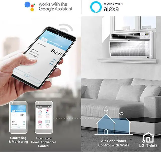 Alt view image 10 of 10 - Energy Star 12,000 BTU 115V Window-Mounted Air Conditioner with Wi-Fi Control