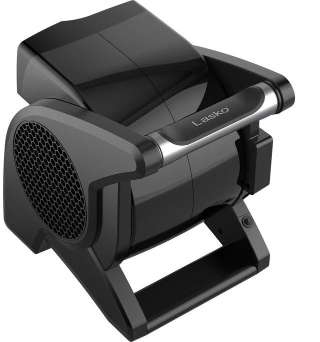 Alt view image 8 of 11 - Lasko High Velocity Fan, 15", 375 CFM, Professional Utility Pivoting Blower Fan with 3 Speeds, 2 Accessory Outlets, 120V, Black, Model U15617