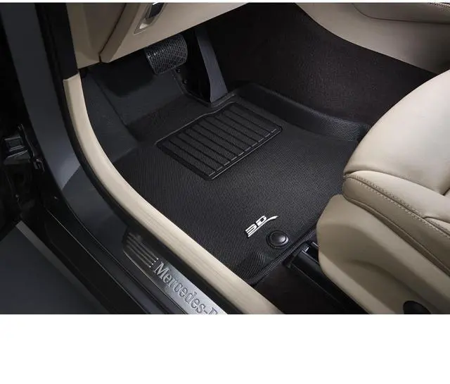 Alt view image 2 of 3 - 3D MAXpider CHEVROLET SILVERADO 1500 / 2500HD / 3500HD REGULAR CAB / GMC SIERRA 1500 / 2500HD / 3500HD REGULAR CAB 2014-2018 KAGU BLACK R1 (2 PCS)