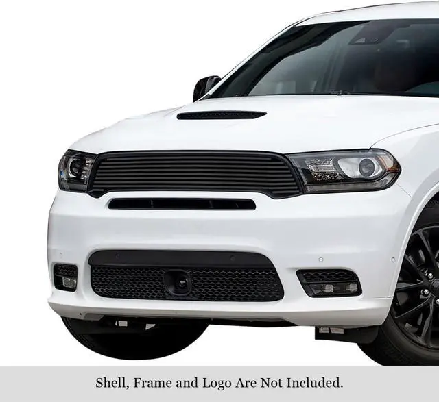 Main image of 2018 Dodge Durango Only For Rt And Srt/2019-2020 Dodge Durango Only For Gt And Rt And Srt Stainless Steel Black Powder Coated Finish 8X6 Horizontal Billet Black Stainless Steel Billet Grille