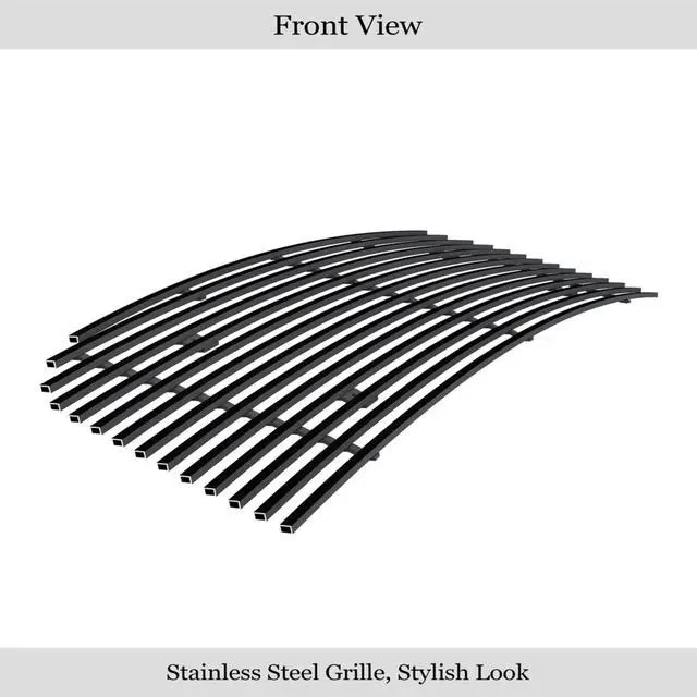 Alt view image 2 of 2 - 2001-2009 Gmc Envoy Stainless Steel Black Powder Coated Finish 8X6 Horizontal Billet Black Stainless Steel Billet Grille