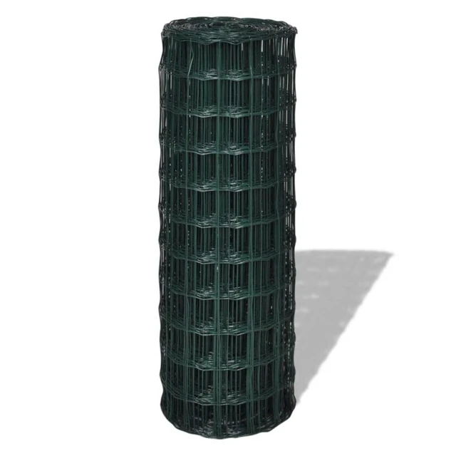 Alt view image 3 of 7 - vidaXL Euro Fence Steel 32.8ft x 3.9ft Green
