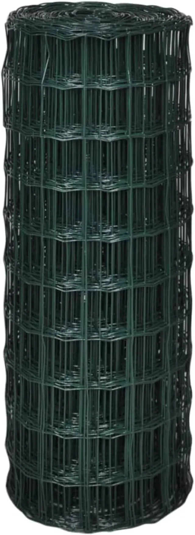 Alt view image 7 of 10 - vidaXL Euro Fence Steel 82ft x 3.3ft Green Garden Privacy Border Enclosure