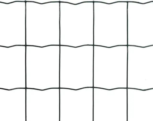 Alt view image 6 of 10 - vidaXL Euro Fence Steel 82ft x 3.3ft Green Garden Privacy Border Enclosure