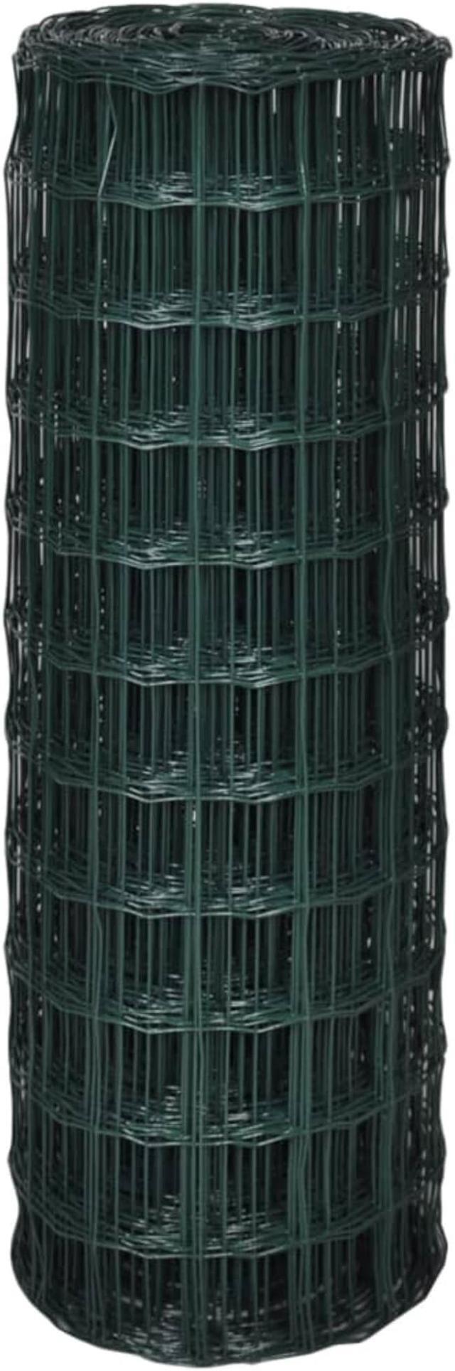 Alt view image 10 of 13 - vidaXL Fence Barrier Fence Metal Fence Wire Mesh Steel 82ft x 3.3ft Green