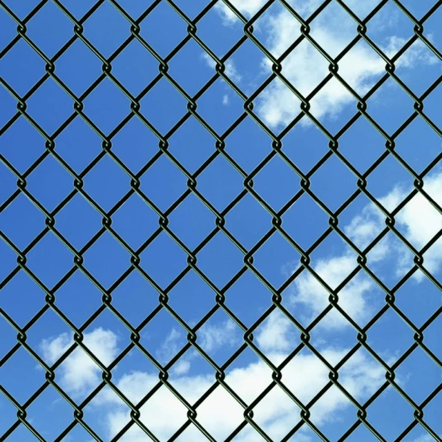 Alt view image 3 of 9 - vidaXL Chain Link Fence with Posts Spike Steel 2.6ftx82ft