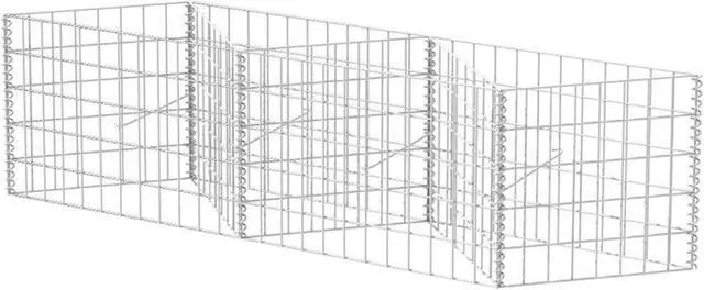 Alt view image 9 of 11 - vidaXL Gabion Basket 47.2"x19.7" Patio Planter Fence Raised Vegetable Bed