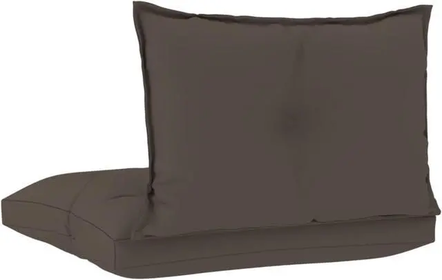 Alt view image 10 of 16 - vidaXL Chair Cushion 2 Pcs Outdoor Pallet Seat Cushion Sofa Pad Taupe Fabric