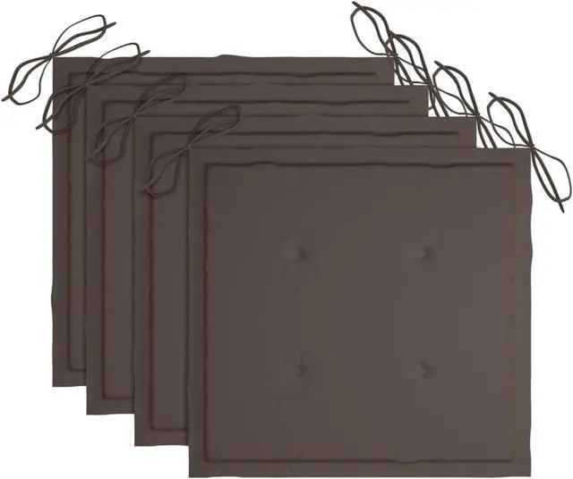 Alt view image 7 of 16 - vidaXL Garden Chair Cushions 4 pcs Taupe 40x40x4 cm Oxford Fabric