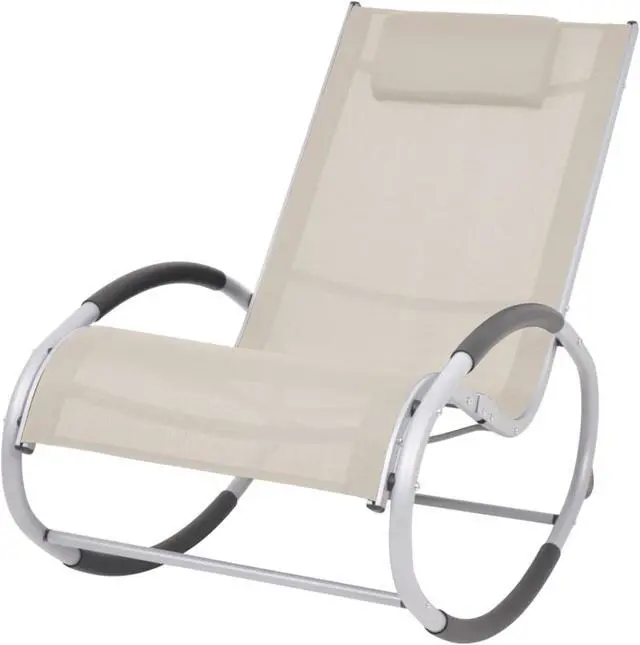 Main image of vidaXL Outdoor Rocking Chair Cream Textilene
