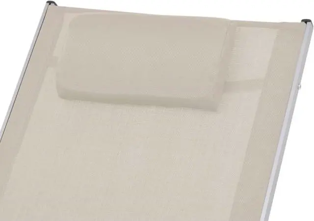 Alt view image 5 of 17 - vidaXL Outdoor Rocking Chair Cream Textilene