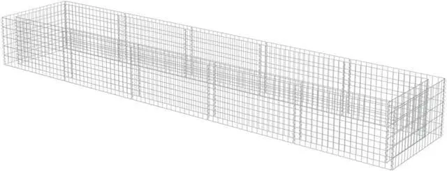 Alt view image 9 of 10 - vidaXL Gabion Raised Bed Galvanized Steel 177.2" Raised Garden Bed Flower Box