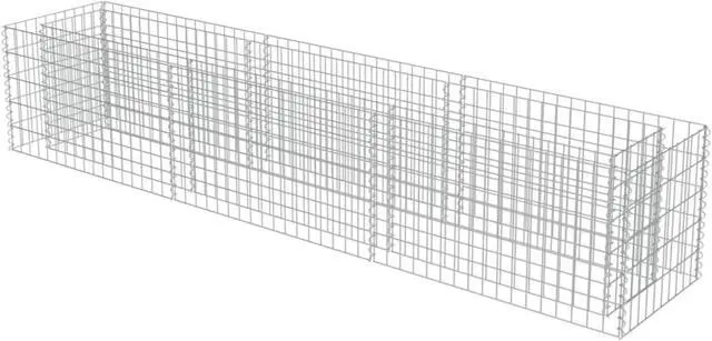 Alt view image 9 of 10 - vidaXL Gabion Raised Bed Galvanized Steel 106.3" Raised Garden Bed Flower Box