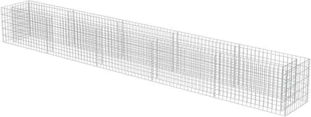 Alt view image 9 of 10 - vidaXL Gabion Raised Bed Galvanized Steel 177.2" Raised Garden Bed Flower Box