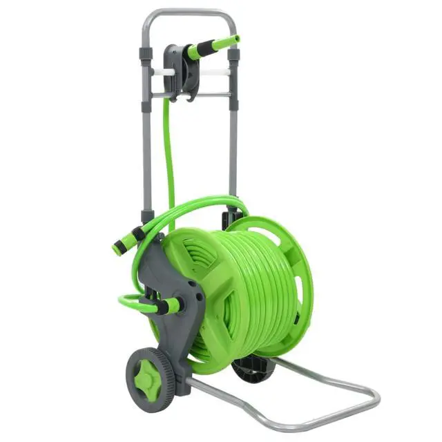 Alt view image 15 of 16 - vidaXL Water Hose Reel with Wheels 174.6'+6.6'