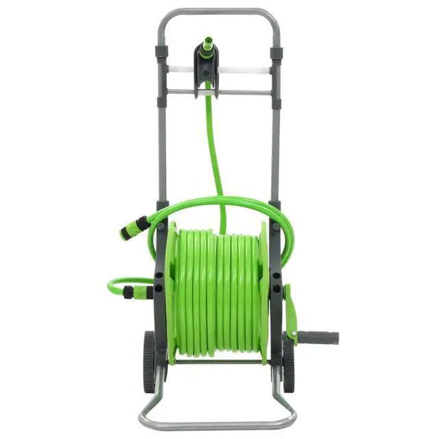 Alt view image 16 of 16 - vidaXL Water Hose Reel with Wheels 174.6'+6.6'