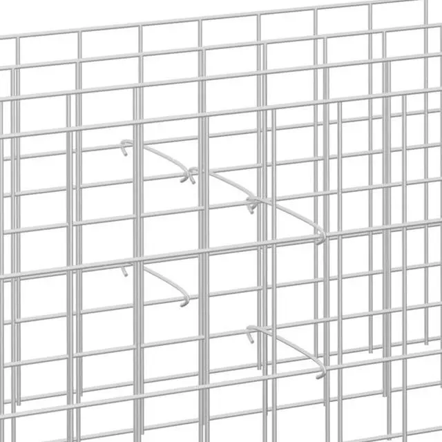Alt view image 6 of 6 - vidaXL Gabion Hook Hog Ring Galvanized Hook for Gabion 100 Pcs Galvanized Steel