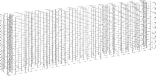 Alt view image 9 of 13 - vidaXL Gabion Raised Garden Bed Raised Flower Bed Galvanized Steel Planter