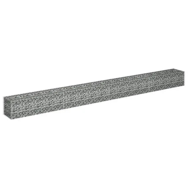 Alt view image 15 of 16 - vidaXL Gabion Raised Bed Galvanized Steel 141.7"x11.8" Planter Basket Pot Wall