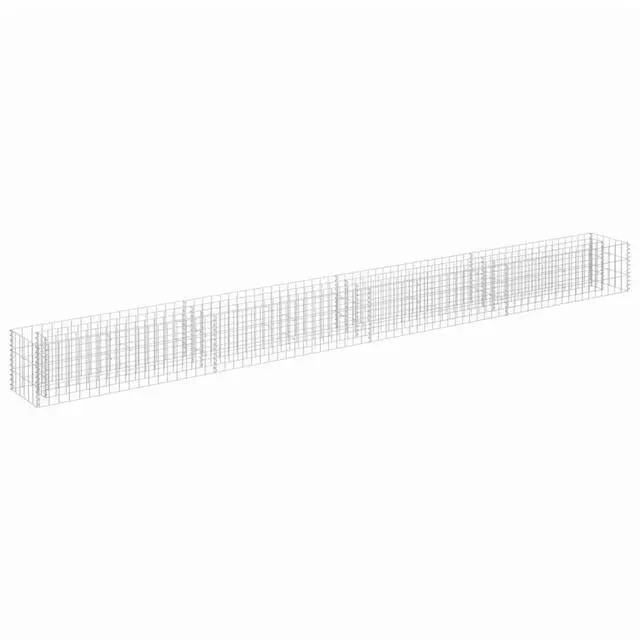 Alt view image 14 of 16 - vidaXL Gabion Raised Bed Galvanized Steel 141.7"x11.8" Planter Basket Pot Wall