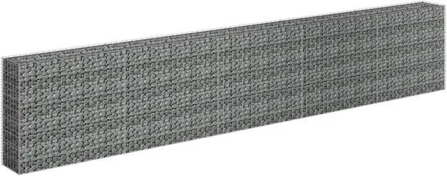 Alt view image 3 of 9 - vidaXL Gabion Raised Bed Galvanized Steel 177.2"x11.8"x35.4"