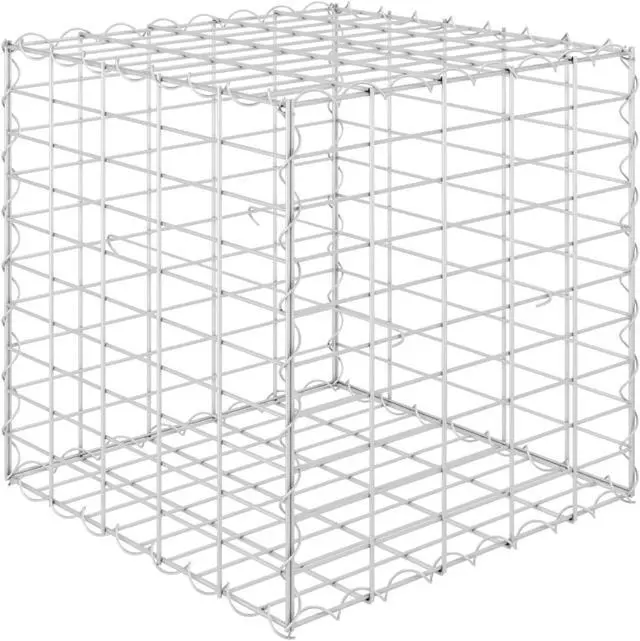 Alt view image 6 of 15 - vidaXL Cube Gabion Raised Bed Steel Wire 19.7" Planter Basket Pot Cage Garden
