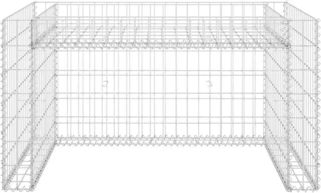 Alt view image 9 of 9 - vidaXL Lawn Mower Garage with Raised Bed 43.3"x31.5"x23.6" Steel Wire