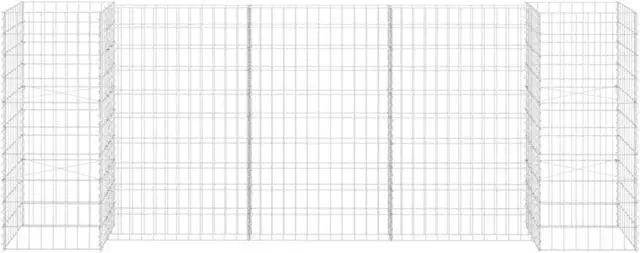 Alt view image 12 of 13 - vidaXL H-Shaped Gabion Planter Steel Wire 39.4" Flower Bed Basket Pot Garden