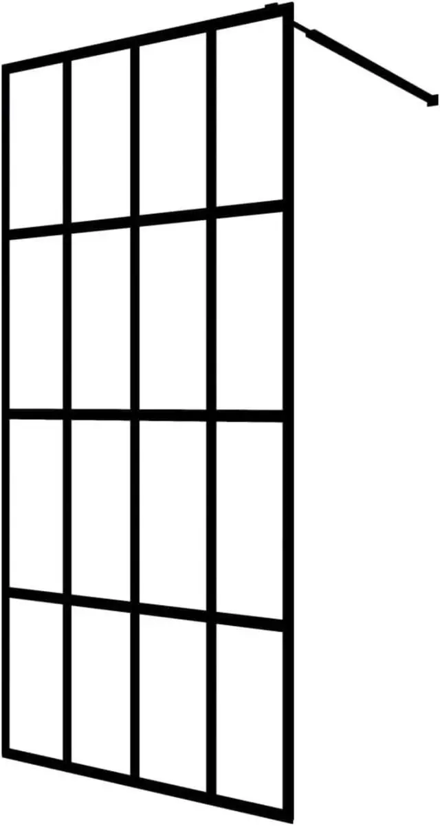 Alt view image 7 of 8 - vidaXL Walk-in Shower Enclosure Bathroom Wall Panel Shower Screen Tempered Glass