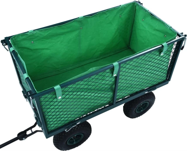 Alt view image 3 of 7 - vidaXL Garden Cart Liner Green Fabric
