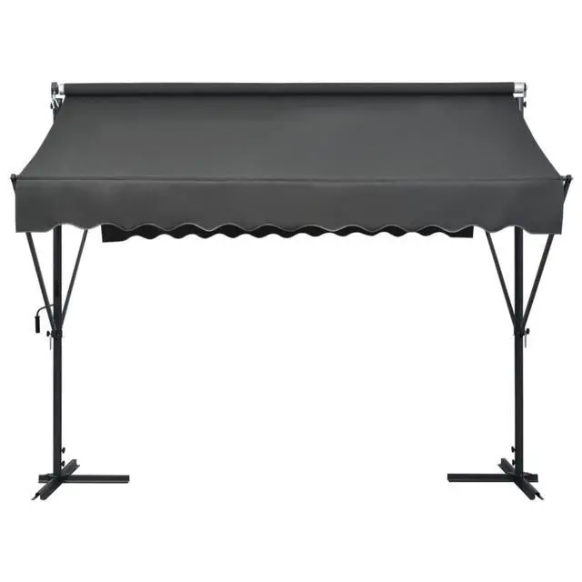 Alt view image 2 of 10 - vidaXL Free Standing Awning 118.1"x118.1" Anthracite