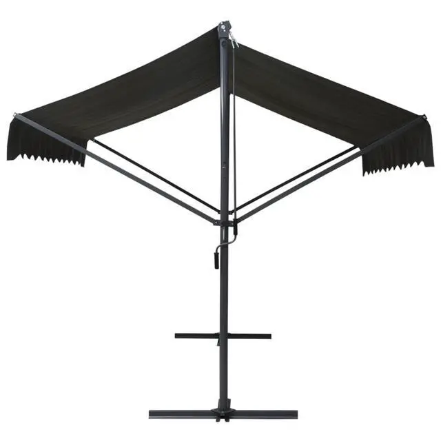 Alt view image 3 of 10 - vidaXL Free Standing Awning 118.1"x118.1" Anthracite