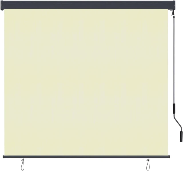Alt view image 9 of 11 - vidaXL Roller Blind Window Shade with Hand Crank Roll up Blackout Blind Cream