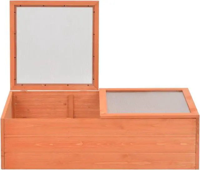 Alt view image 11 of 11 - vidaXL Greenhouse Wood 39.4" Cold Frame Green House Garden Warm Mini Planter