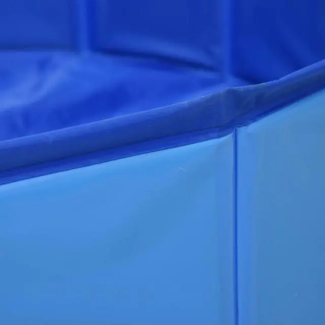 Alt view image 10 of 18 - vidaXL Foldable Dog Swimming Pool Blue 47.2"x11.8" PVC