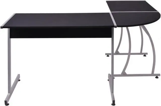 Alt view image 8 of 11 - vidaXL Corner Desk L-Shaped Computer Desk Home Office Desk Writing Table Black
