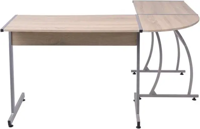 Alt view image 10 of 16 - vidaXL Computer Desk L-Shaped Computer Desk Home Office Desk Writing Table Oak