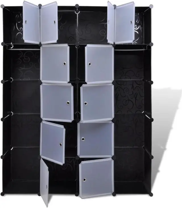 Alt view image 6 of 12 - Modular Cabinet with 14 Compartments 14.6"x57.5"x71"