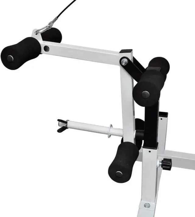 Alt view image 11 of 11 - vidaXL Weight Bench with Weight Rack, Barbell and Dumbbell Set 264.6 lb