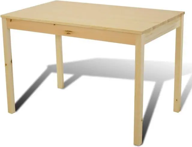 Alt view image 4 of 9 - Wooden Dining Table with 4 Chairs Natural