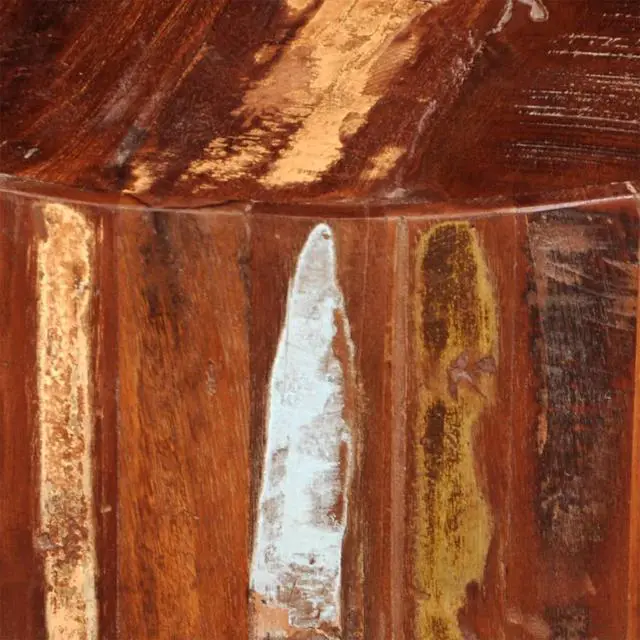 Alt view image 6 of 14 - vidaXL Coffee Table Round End Table with Iron Pin Legs Solid Wood Reclaimed