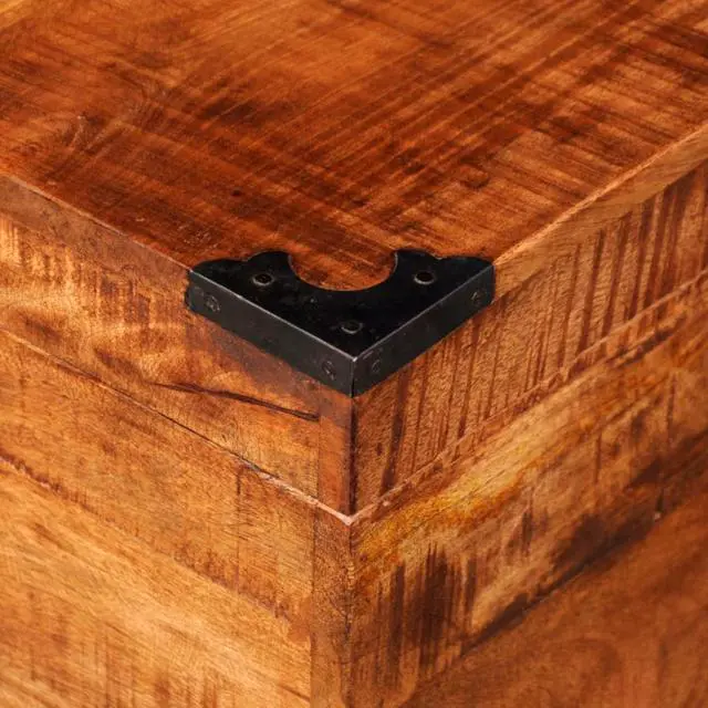 Alt view image 8 of 11 - vidaXL Storage Cabinet Wooden Tool Chest with Locking System Rough Mango Wood