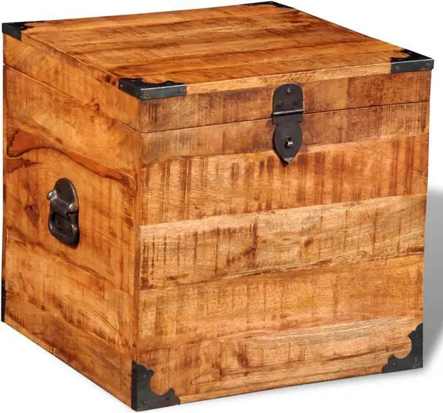 Alt view image 10 of 11 - vidaXL Storage Cabinet Wooden Tool Chest with Locking System Rough Mango Wood