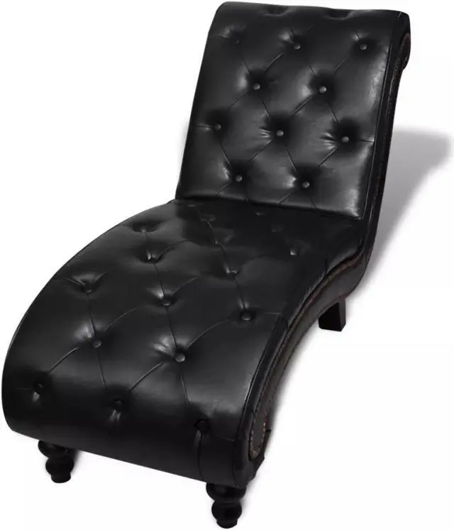 Alt view image 6 of 13 - vidaXL Chaise Longue Padded Recliner Chair Lounge Sofa Chair Brown Faux Leather